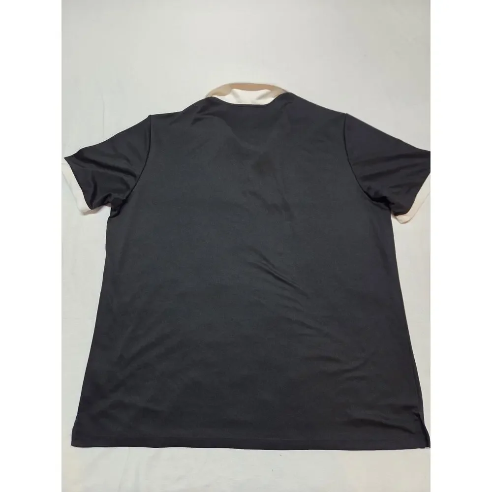 mens adidas short sleeve 2XL Black And White Polo Golf Shirt